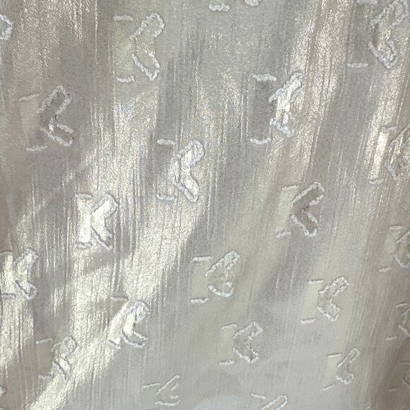 Kenzo Kids Girls Gold Logo Flutter Jacquard Lamé Dress Size 10A - Picture 10 of 13